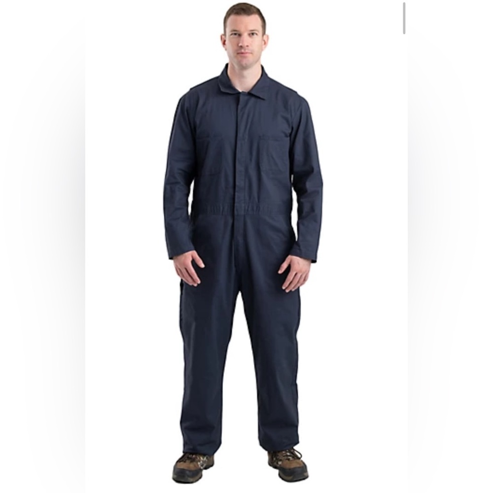 Navy Blue Unlined Coverall Jumpsuit